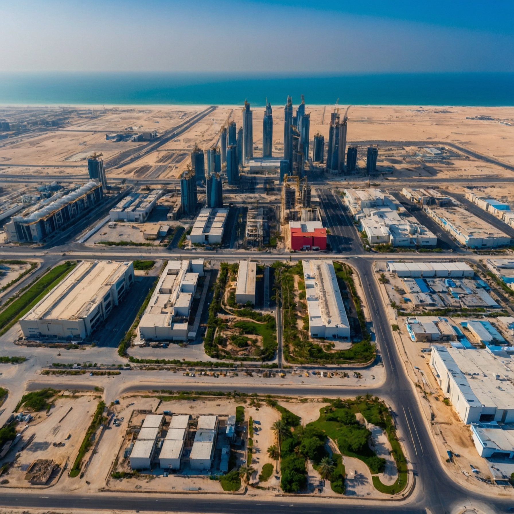 Ajman Free Zone Aerial View