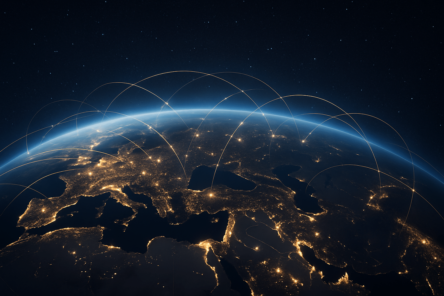 Global business network visualization